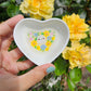 Sunflower Ghostie Hand Painted Heart Trinket Tray