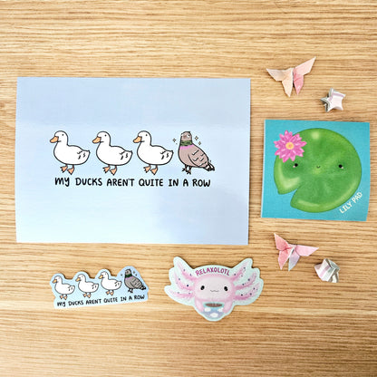 My Ducks Aren't Quite in a Row Vinyl Sticker