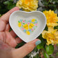 Hand painted Lemon Kitties Heart Trinket Tray