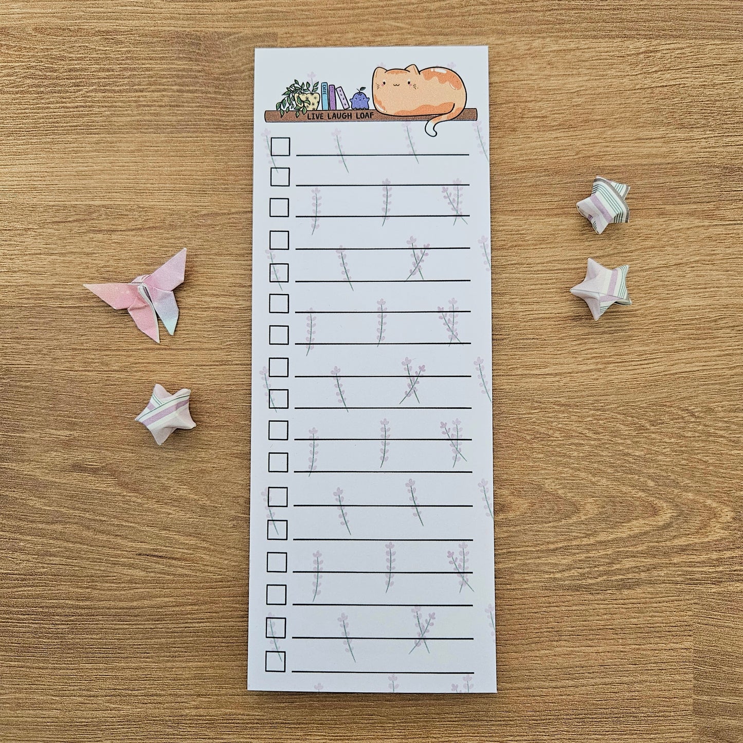 Live Laugh Loaf Checklist Notepad