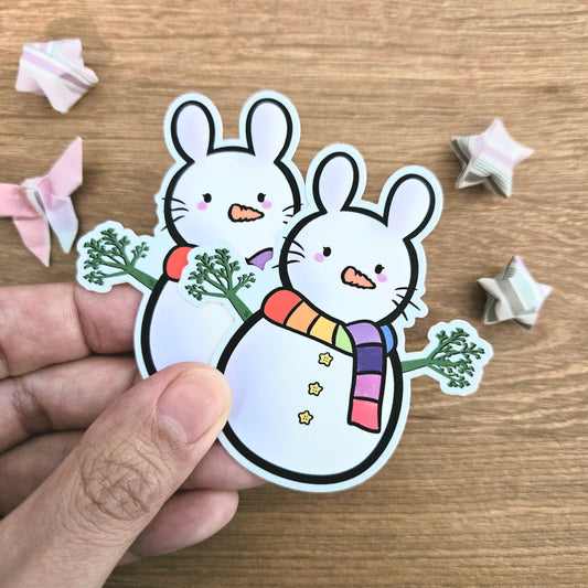 Snow Bunny Vinyl Sticker (January freebie sticker of the month)