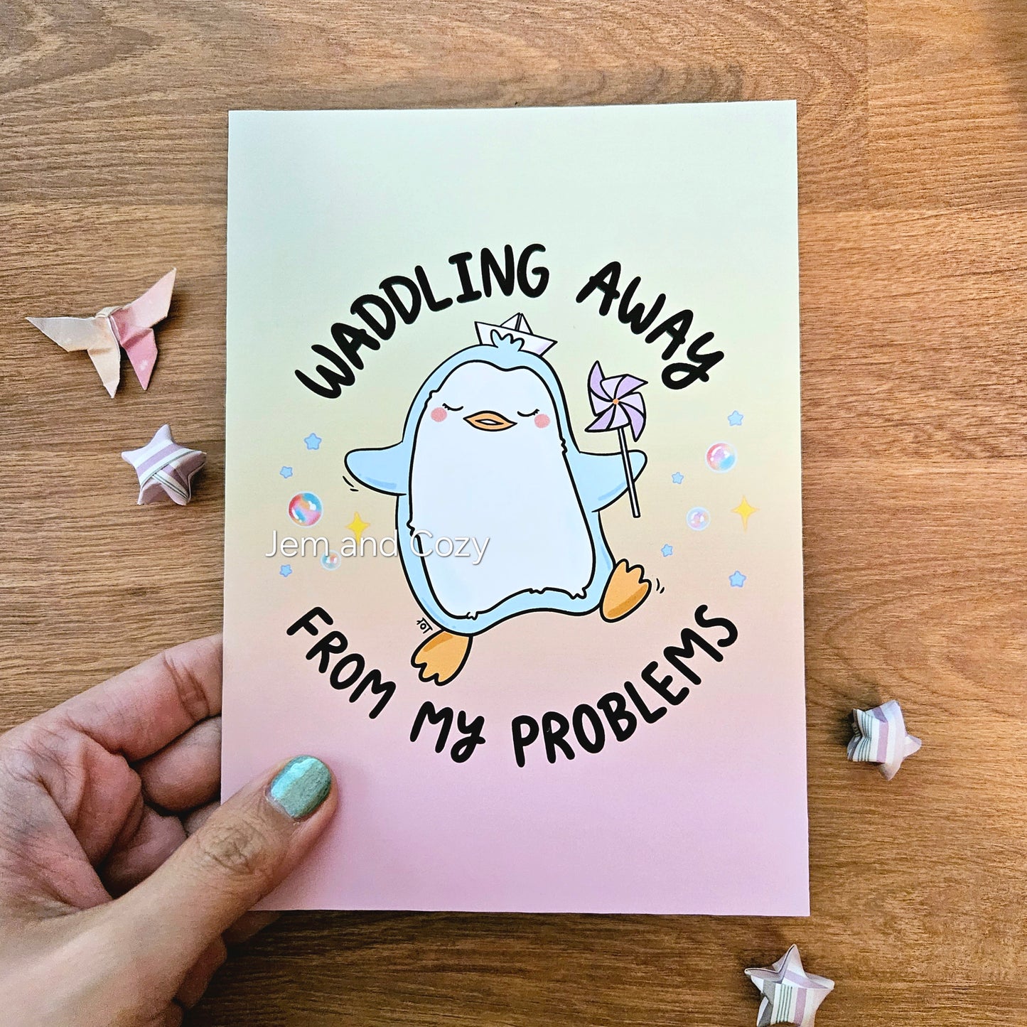 Waddling Away From My Problems Art Print(5x7")