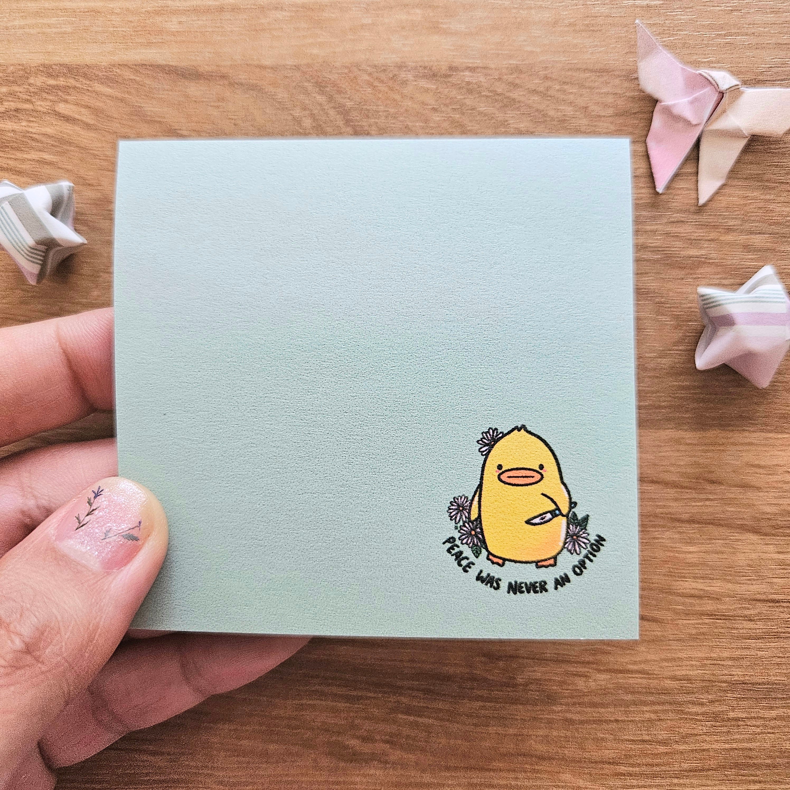 Peace Sticky Notes Peace Was Never an Option Sticky Notes – Jem and Cozy