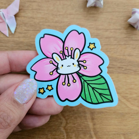 Bunny Blossom Vinyl Sticker
