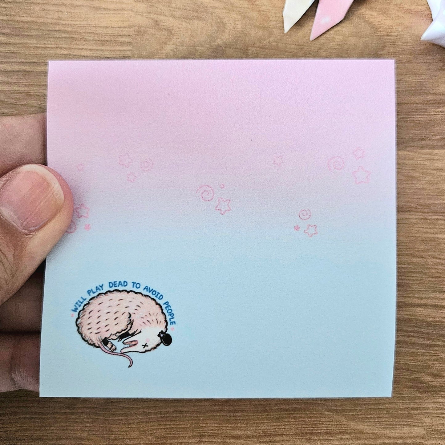 Will Play Dead to Avoid People Possum Sticky Notes