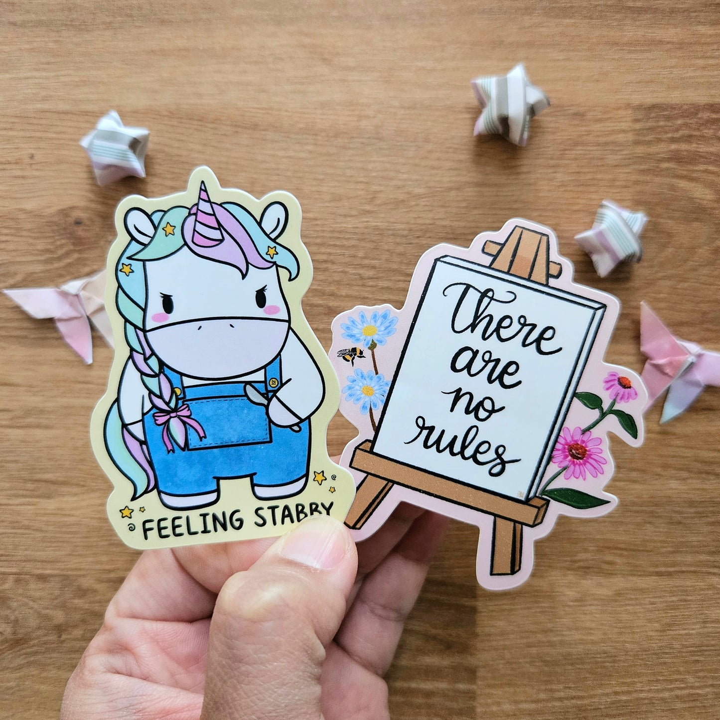 Feeling Stabby Unicorn Vinyl Sticker