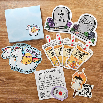 Emotional Support Iced Tea Vinyl Sticker