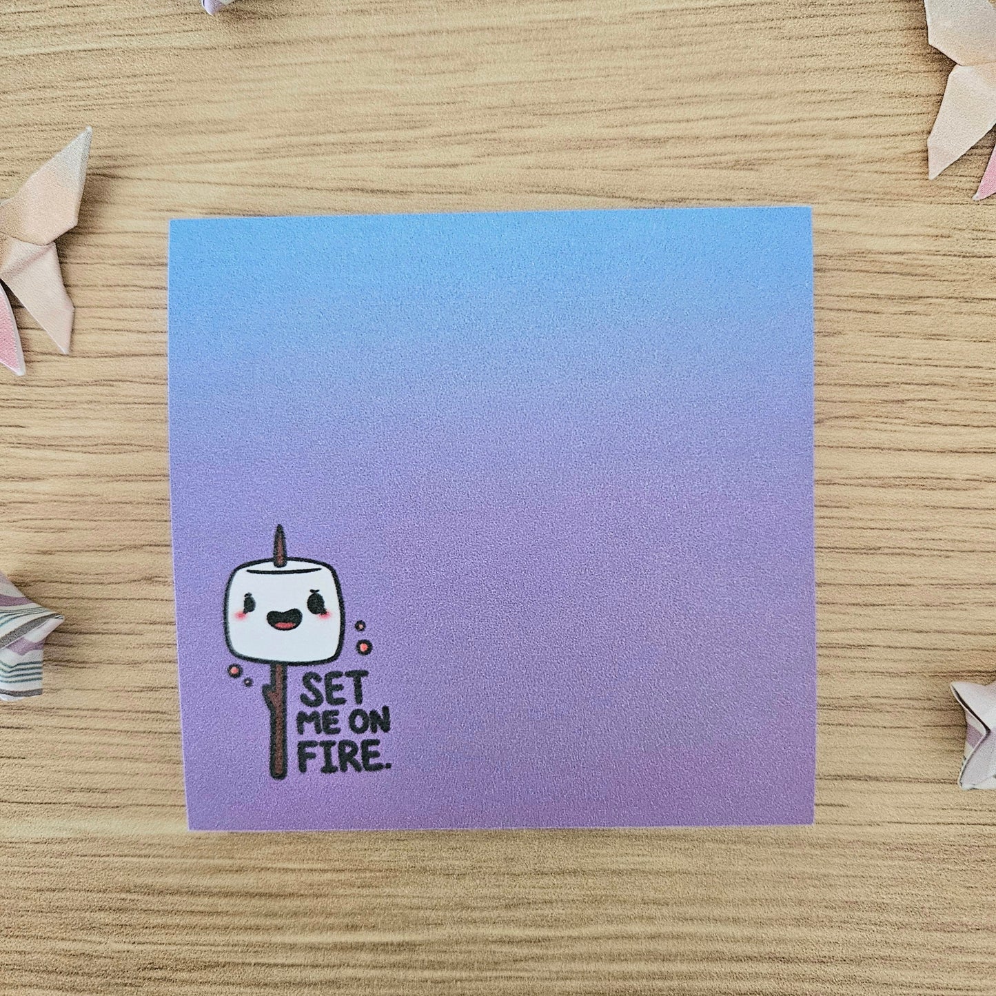Set Me on Fire Marshmallow Sticky Notes