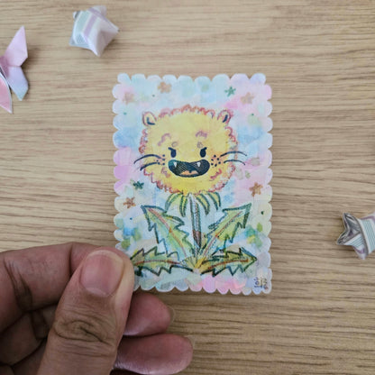 Dandy Lion Vinyl Holographic Sticker