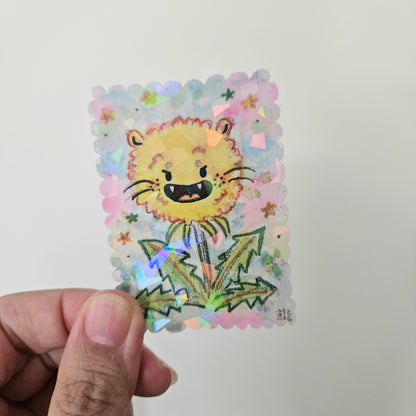Dandy Lion Vinyl Holographic Sticker