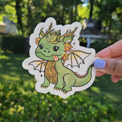 Wood Dragon Rainbow Decal Suncatcher