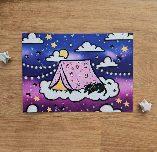 Camp Cloud 9 Art Print (4.5x6.25")