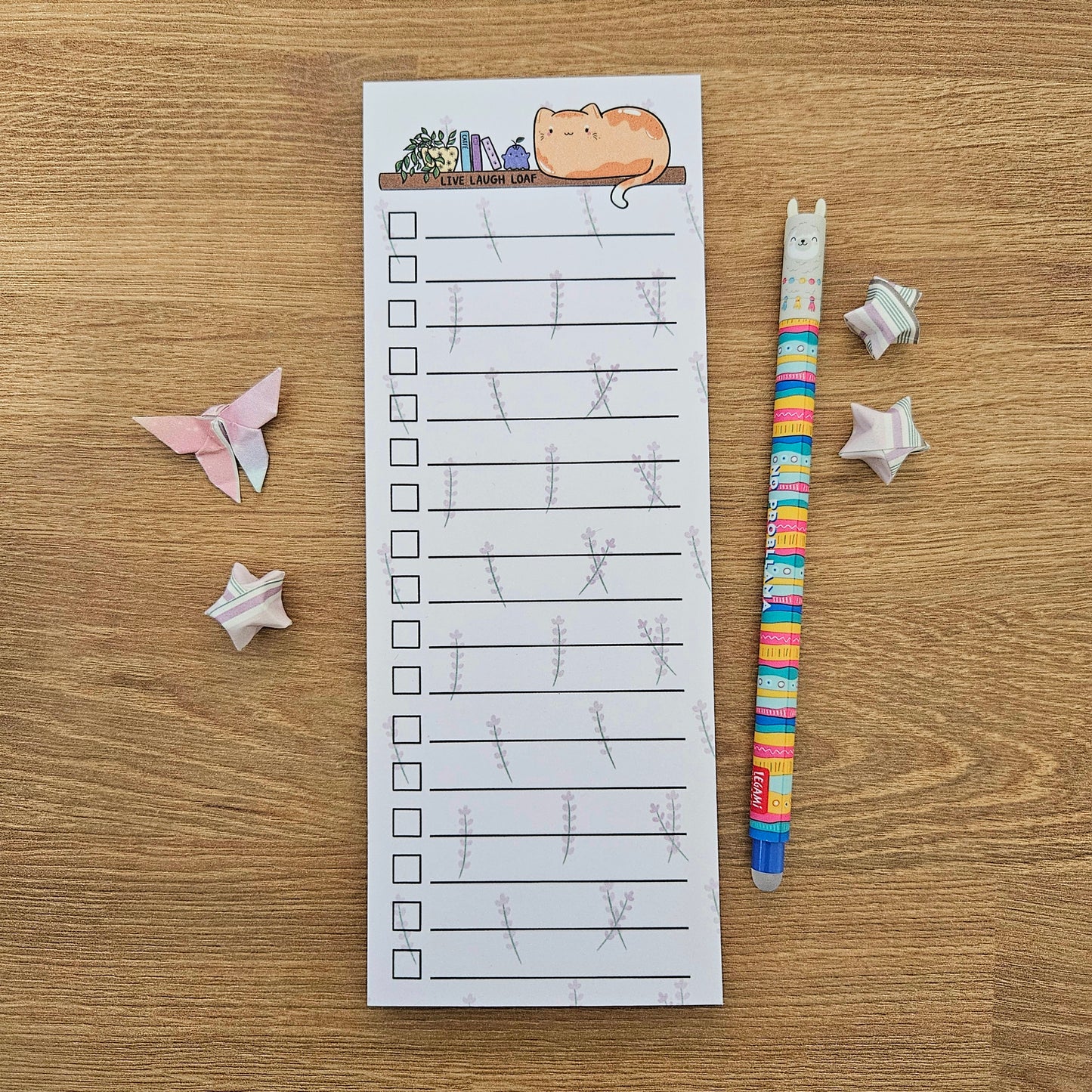 Live Laugh Loaf Checklist Notepad