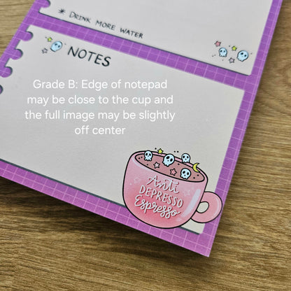 SALE Grade B Anti Depresso Espresso Notepad