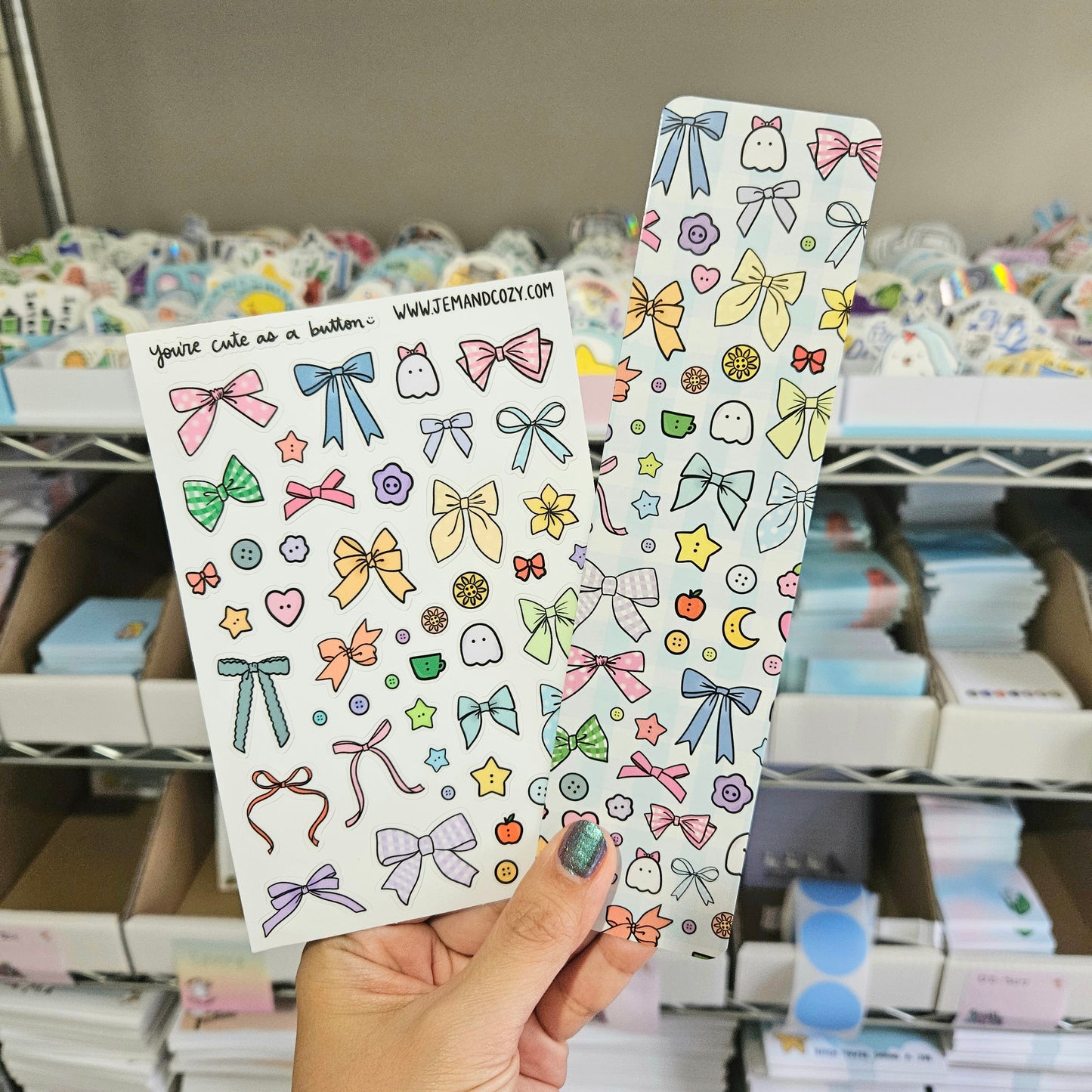 Buttons and Bows Bookmark