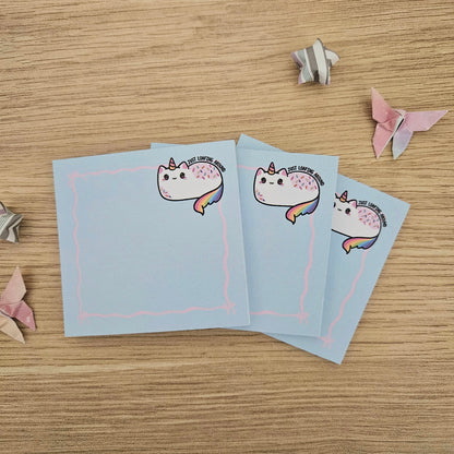 Just Loafing Around Kittycorn Sticky Notes