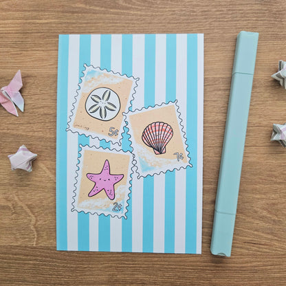 Salt Air Stamps Post Card Art Print(4x6")