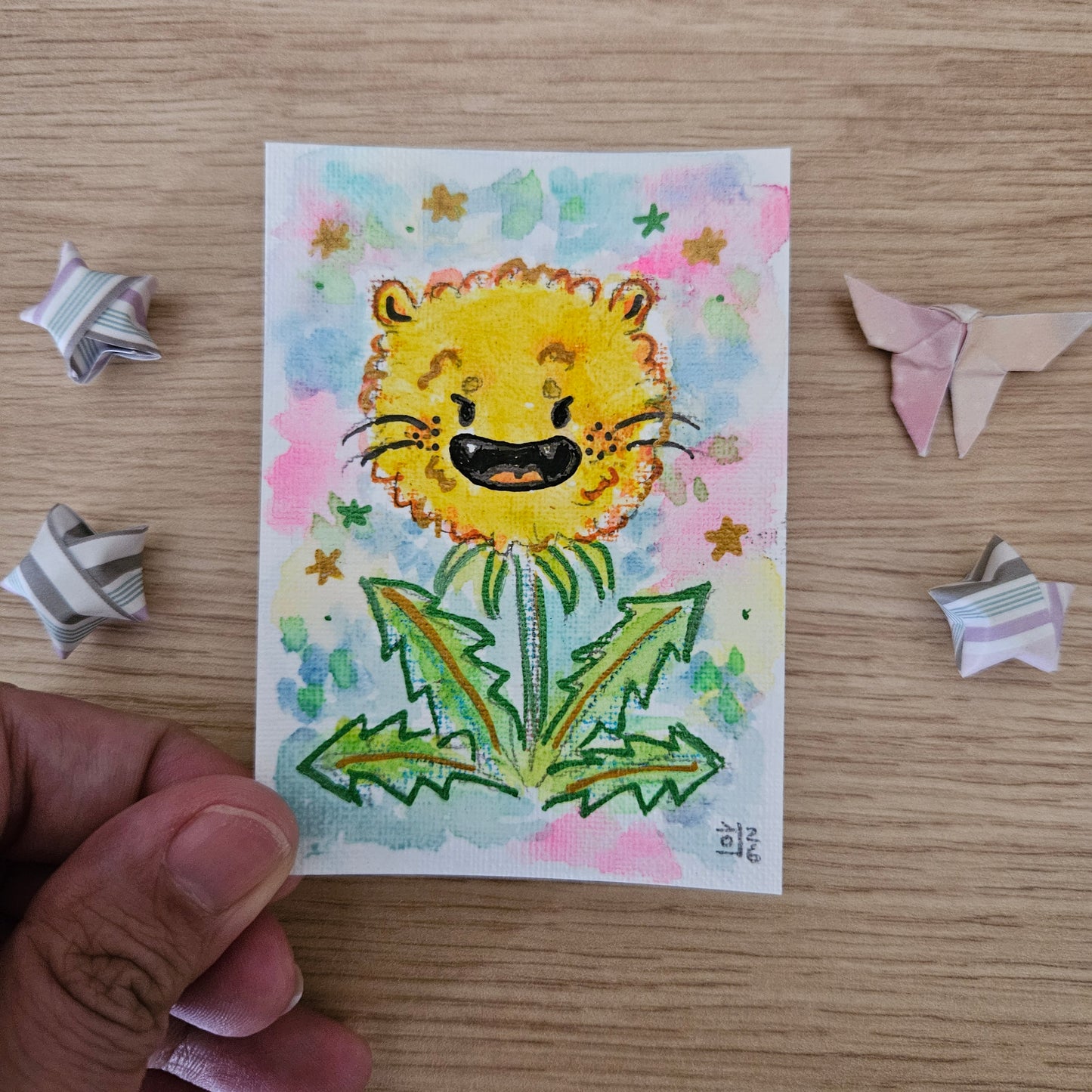 Dandylion Watercolor Original Art | ACEO