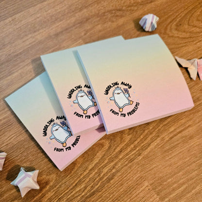 Waddling Away From My Problems Sticky Notes