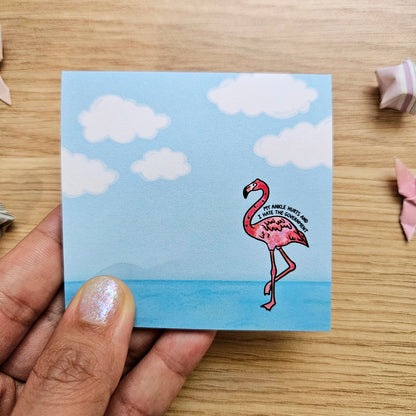 My Ankle Hurts and I Hate the Government Flamingo Sticky Notes