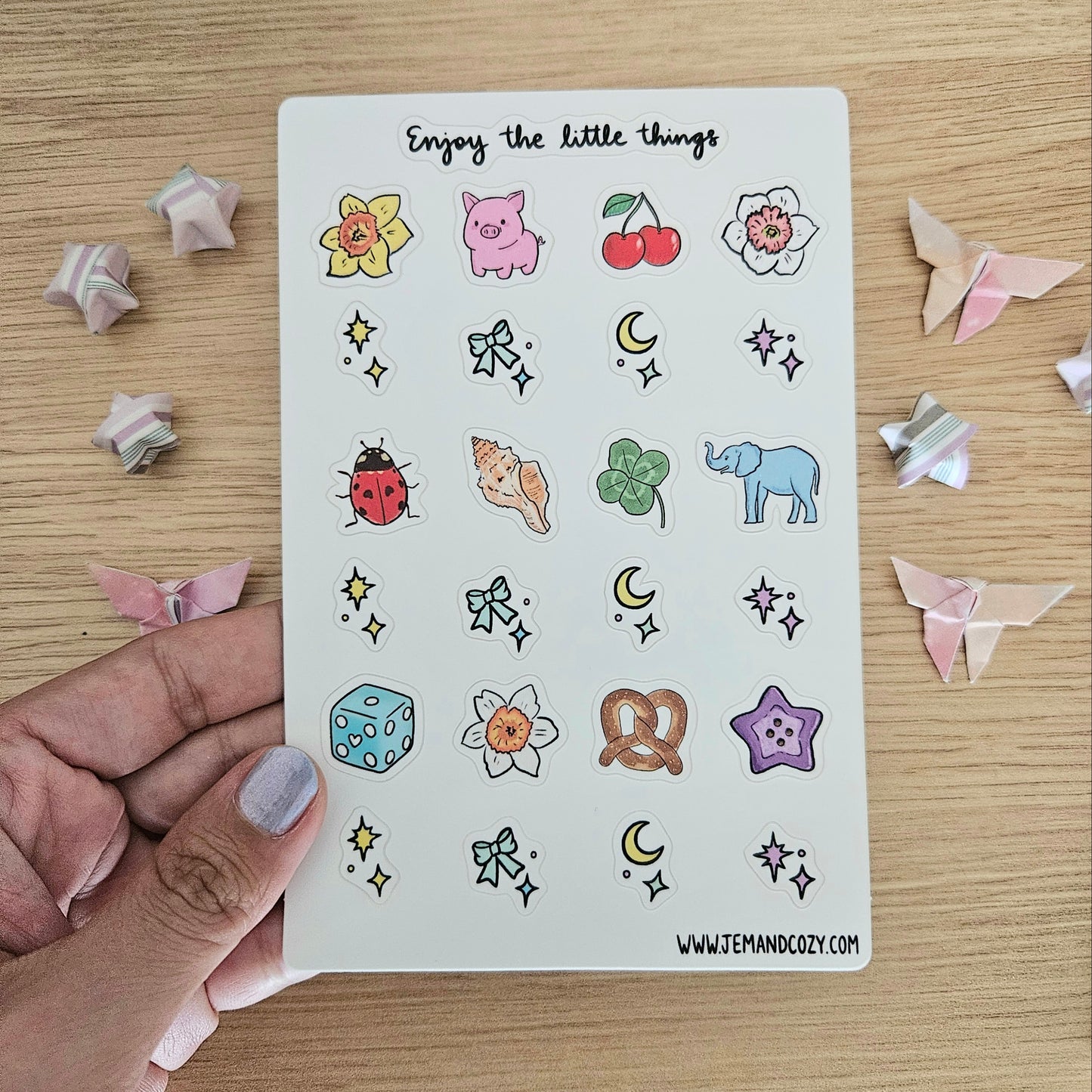 Enjoy the Little Things Petite Trinkets Sticker Sheet (4x6")