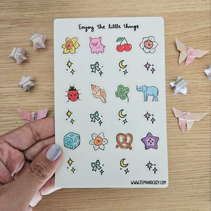 Enjoy the Little Things Petite Trinkets Sticker Sheet (4x6")