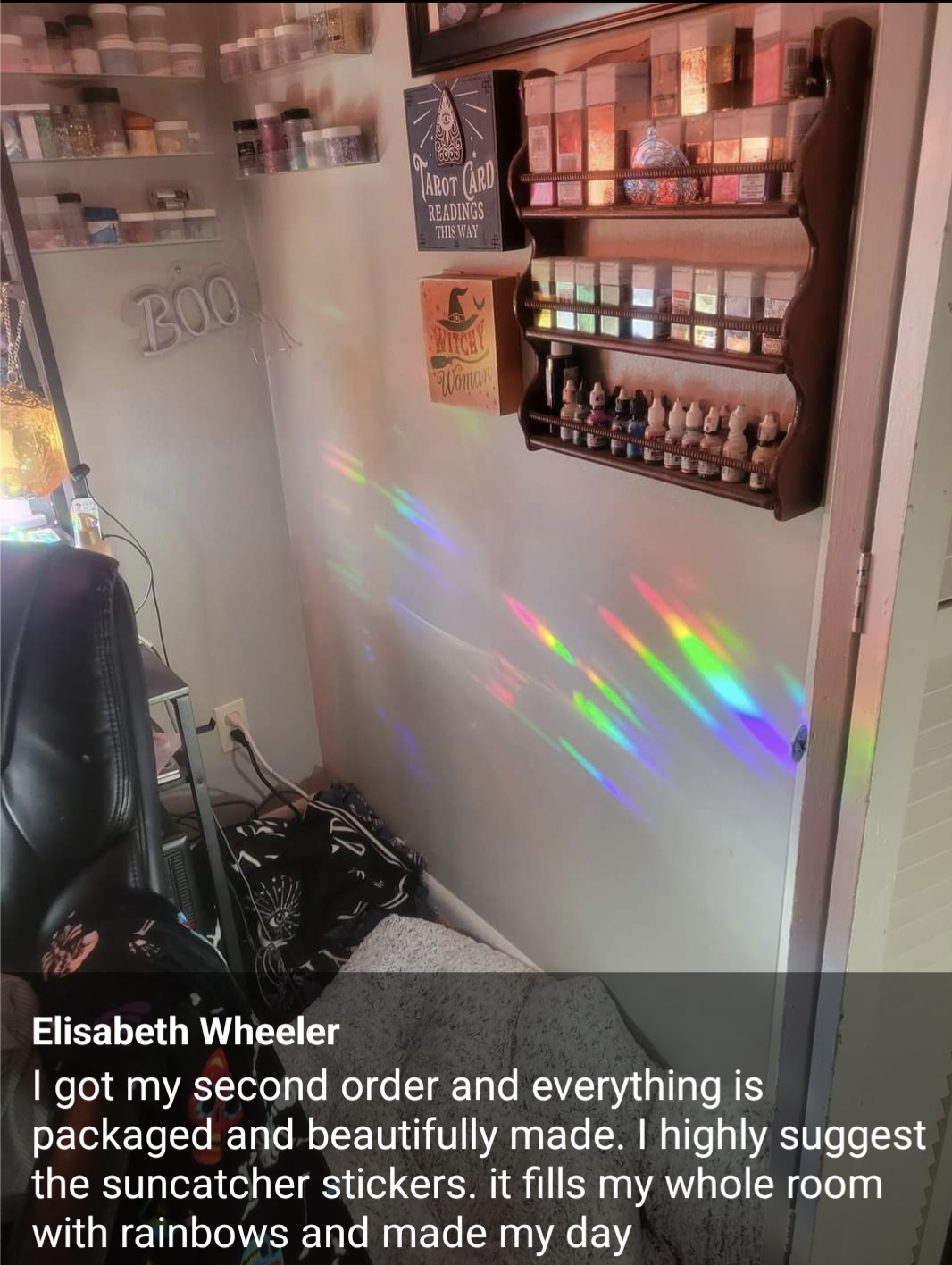 Anti Depresso Espresso Rainbow Decal Suncatcher