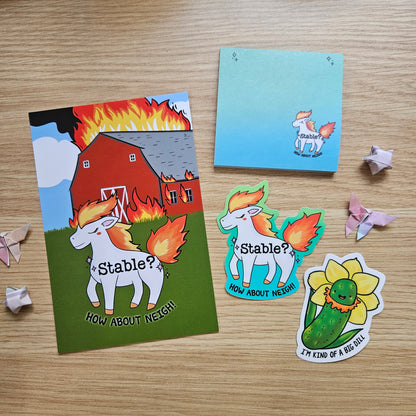 Stable? How About Neigh? Sticky Notes