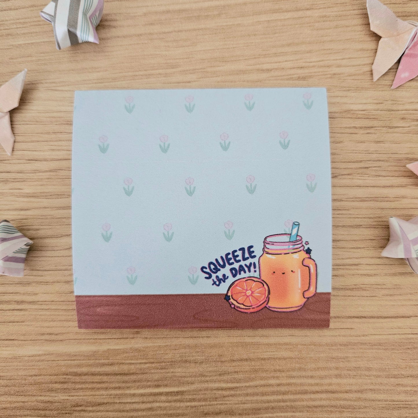 Squeeze the Day Orange Juice Sticky Notes