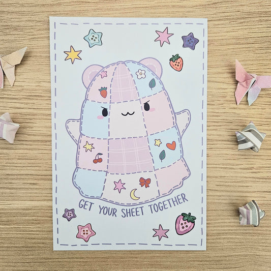 Get You Sheet Together Art Post Card (4x6")