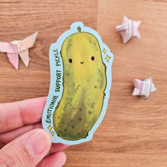 Emotional Support Pickle Vinyl Sticker