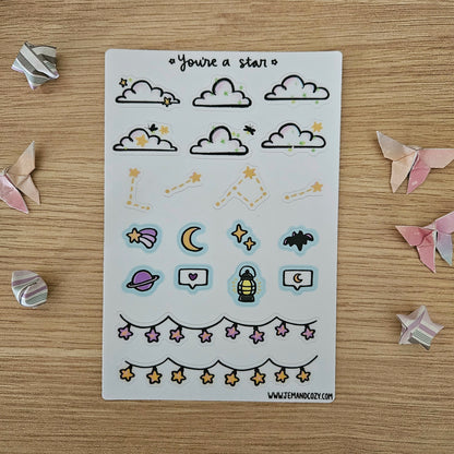 You're a Star Vinyl Sticker Sheet (4x6")