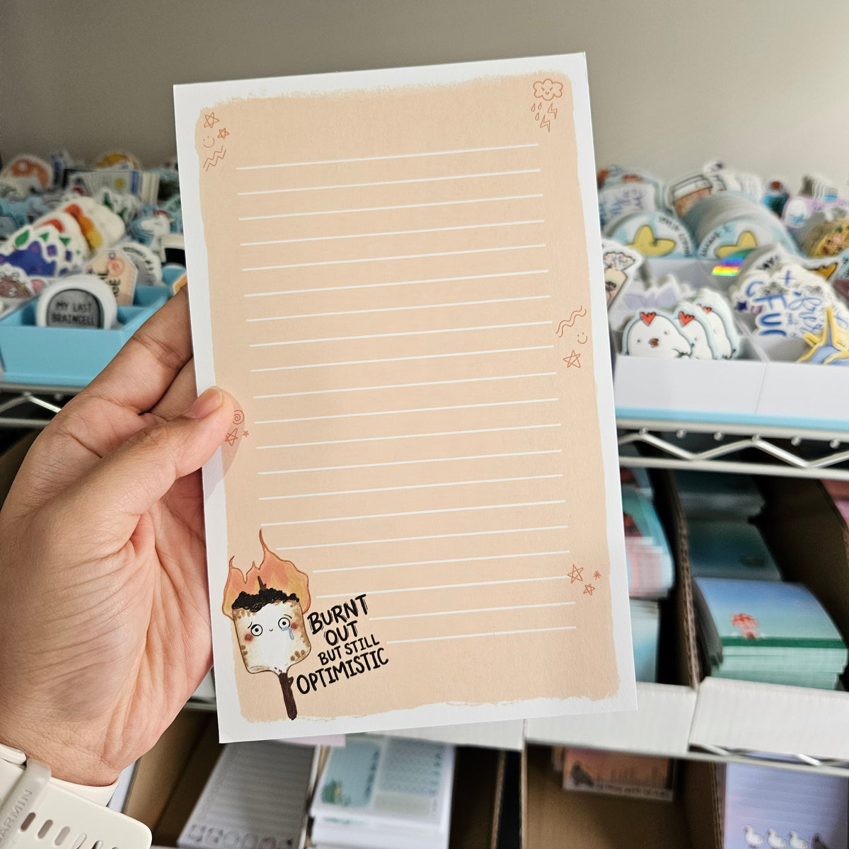 Burnt Notepad Burnt Out But Still Optimistic Notepad – Jem and Cozy