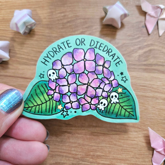 Hydrate or Diedrate Hydrangea Vinyl Sticker