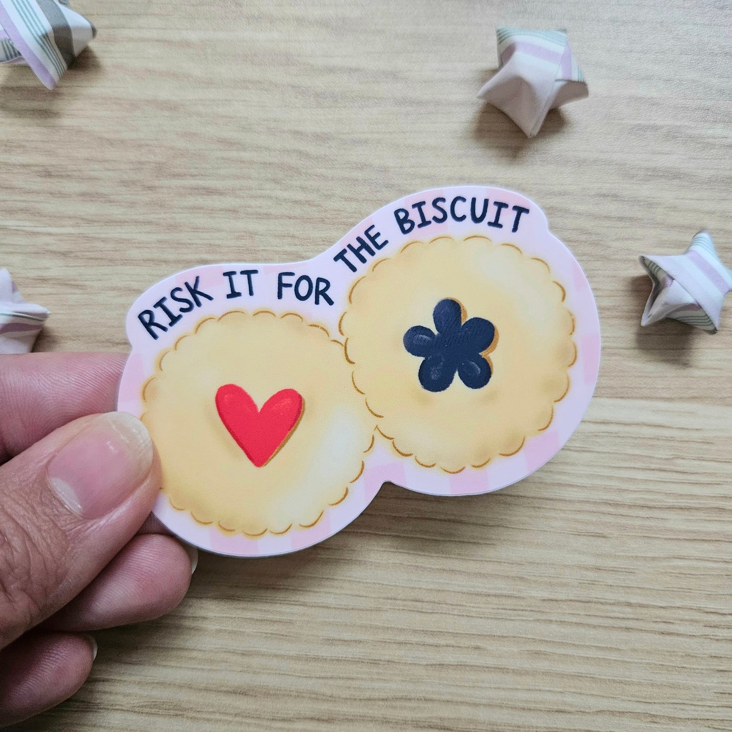 Risk It For the Biscuit Shortbread Cookie Vinyl Sticker