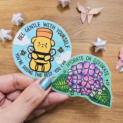 Hydrate or Diedrate Hydrangea Vinyl Sticker