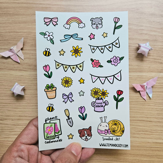 Snailed It Spring Sticker Sheet (4x6")