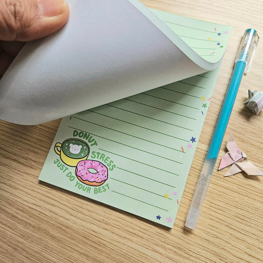 Donut Stress Just Do Your Best Notepad