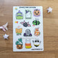 Spooky Mini Stickers Vinyl Sticker Sheet (4x6")