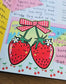 Picnic Strawberries Vinyl Sticker (August Order Freebie Sticker)