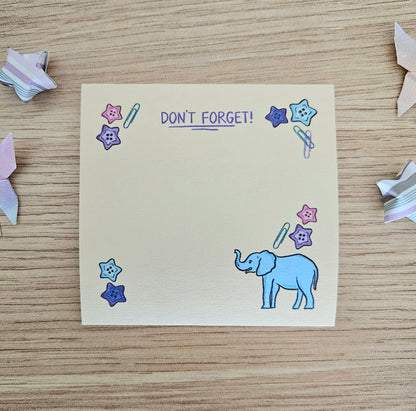 Don't Forget Elephant Sticky Notes
