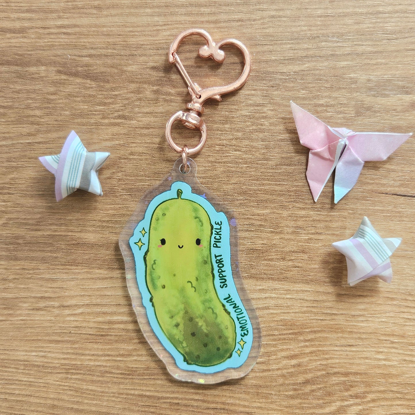 Emotional Support Pickle Keychain