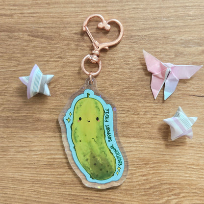 Emotional Support Pickle Keychain