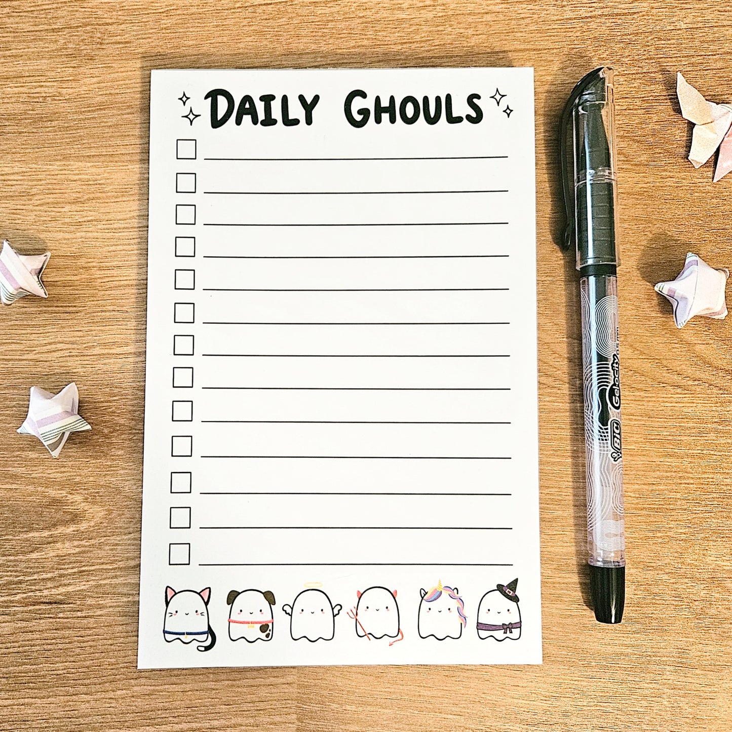 Daily Ghouls Checklist Notepad