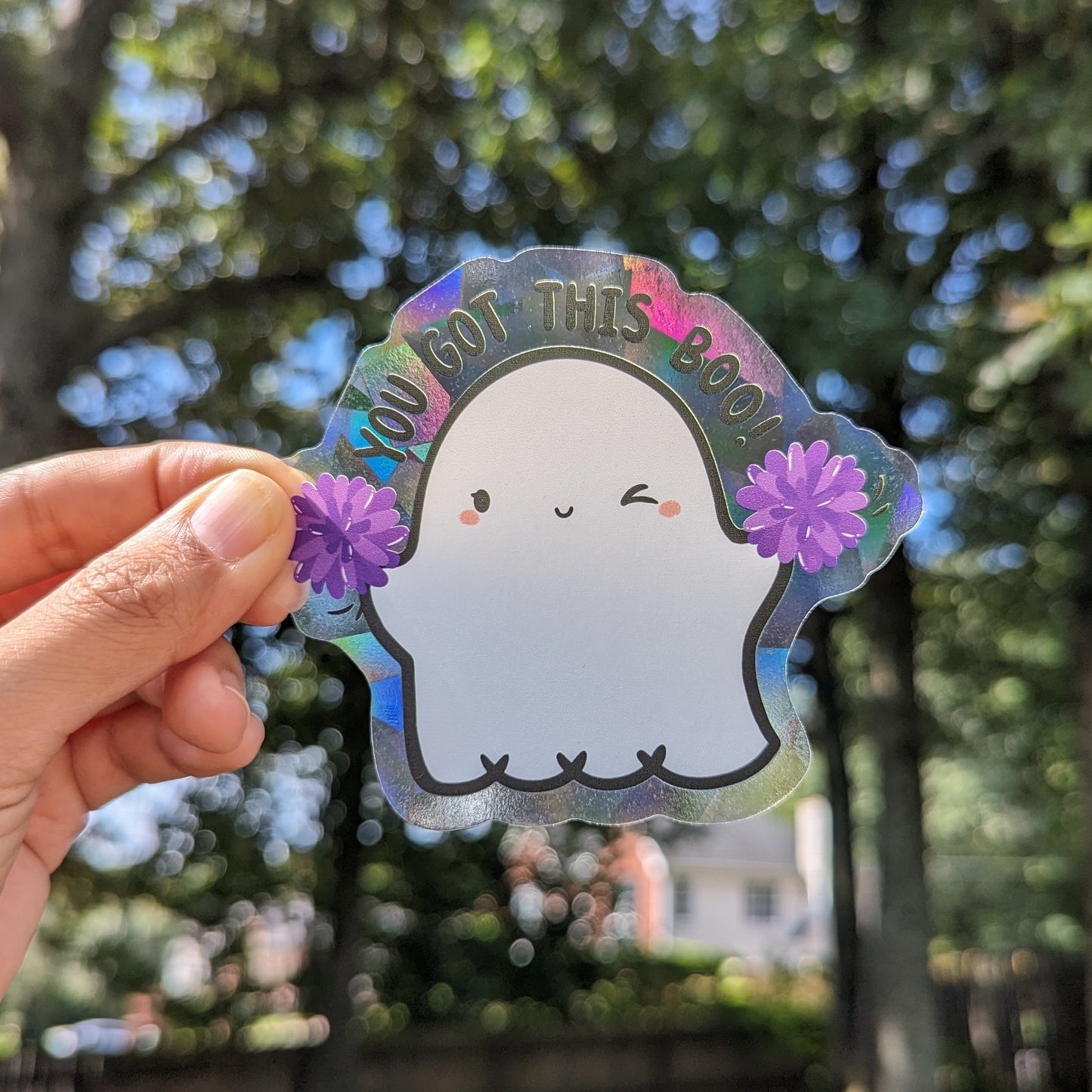 You Got This Boo Rainbow Decal Suncatcher