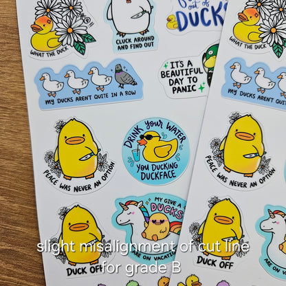 Naughty Birds Vinyl Sticker Sheet (4x6")