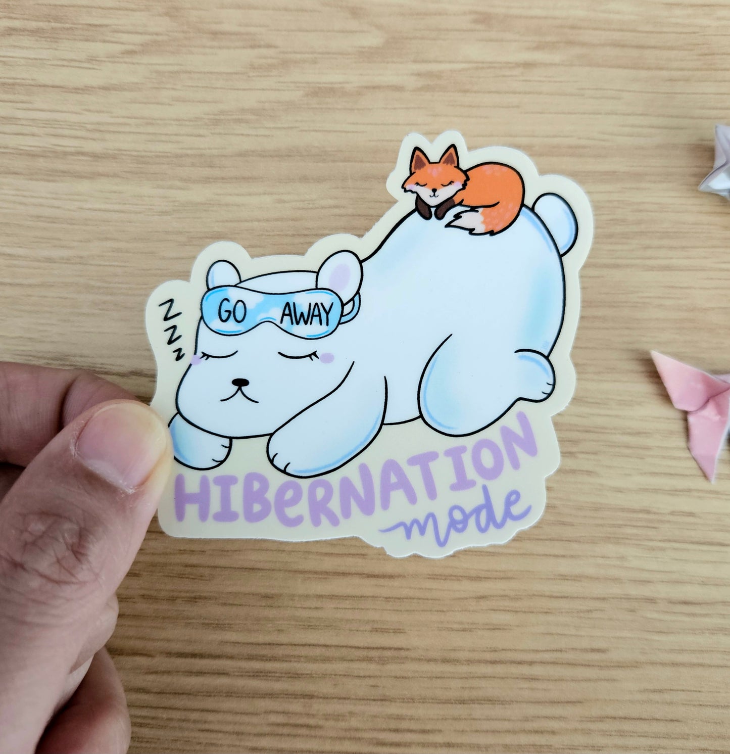 Hibernation Mode Polar Bear Vinyl Sticker