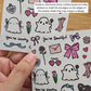 Bowtiful Ghostie Journal Sticker Sheet