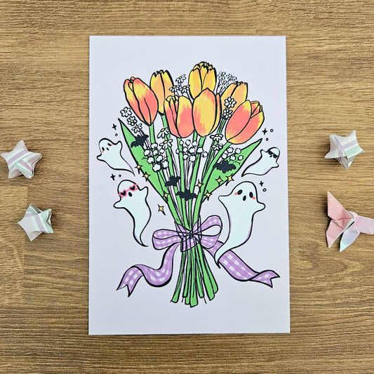 Booquet Post Card Art Print(4x6")