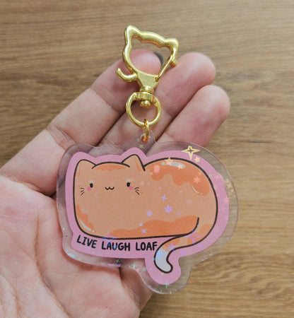 Live Laugh Loaf Keychain